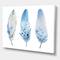 Designart - Blue Boho Feathers II - Lake House Canvas Wall Art Print